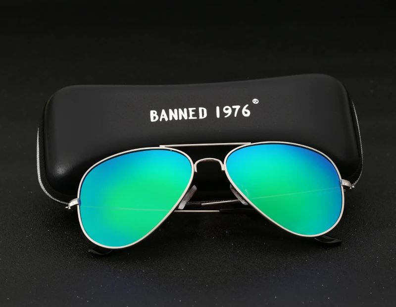 big frame sunglasses BANNED 1976 Classic HD Polarized Metal frame Aviation Sunglasses Designer Women Men Feminin Brand Name Oculos Vintage Glasses oversized sunglasses