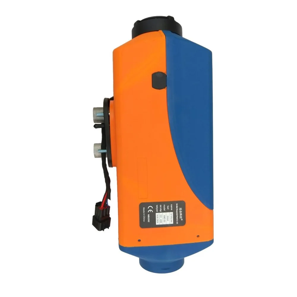 New Hot 12V PlasticBlue-orange Single Hole 5KW Heater With Remote Muffler New Black Liquid Crystal Switch Air Heater
