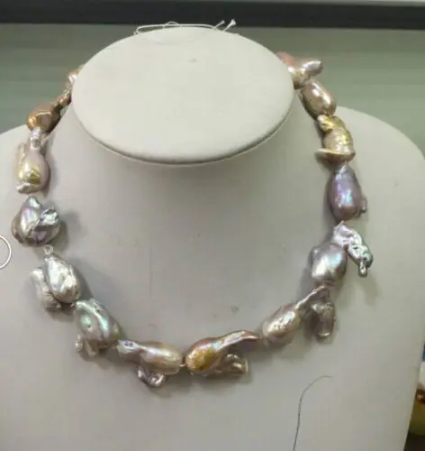 N1569 genuine south sea white pink purple pearl necklace% Discount AAA