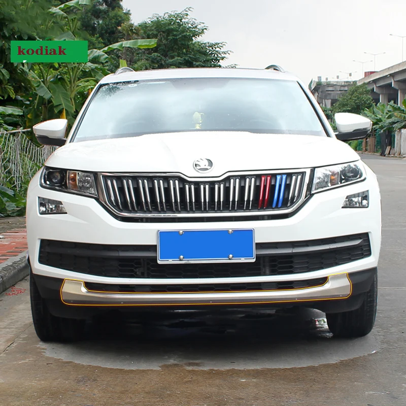 Для Skoda kodiak нержавеющая сталь Передняя и задняя Защита бампера тела анти-столкновения декоративные аксессуары