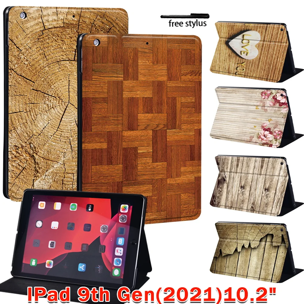 Tablet Case for IPad 10.2 inch 9th Generation 2021 PU Leather Adjustable  Stand Cover for Apple Ipad 9 Folio Case