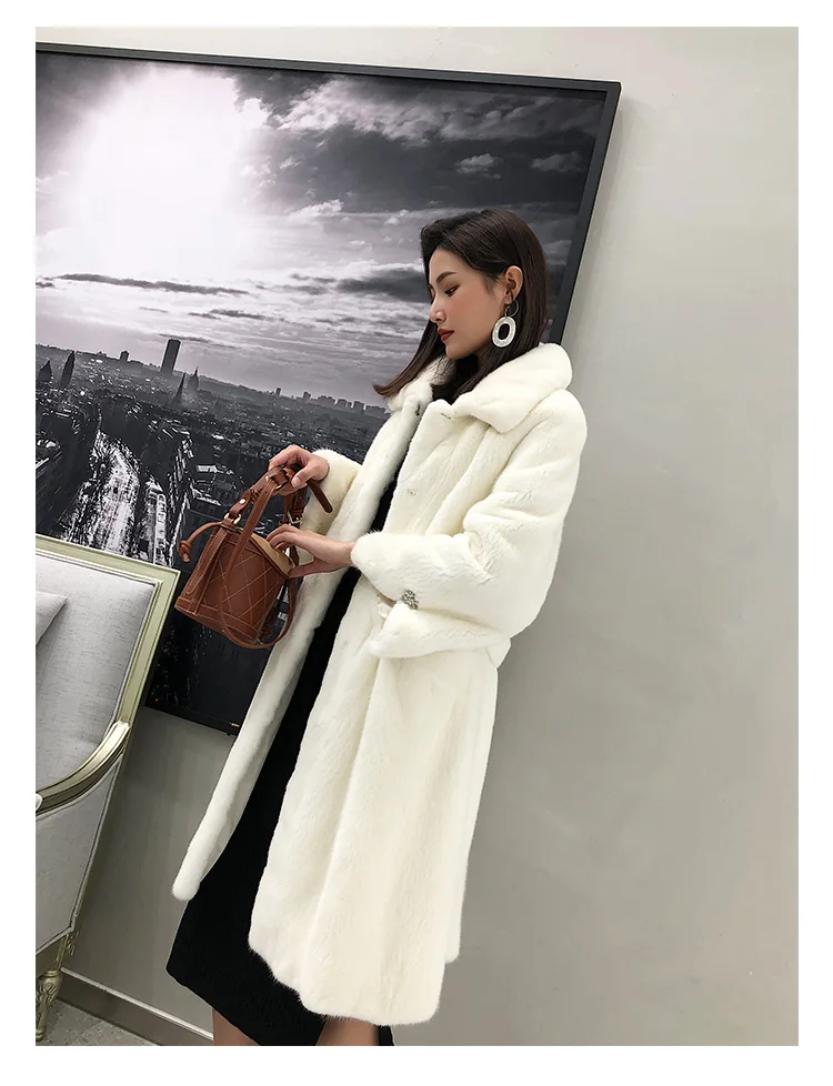 mink coat women coat real natural coat long coat jacket winter coat