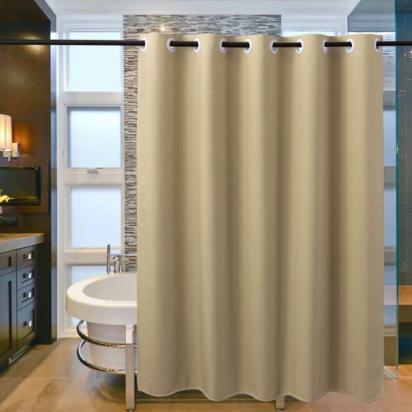 Pure Pigment Color Shower Curtain Thicken Waterproof and Mildewproof Bathroom Curtains Lmitation Linen Shower Curtain shower curtains