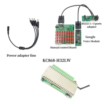 

32 Channels WIFI relay controller support Manual control board and Google Voice control