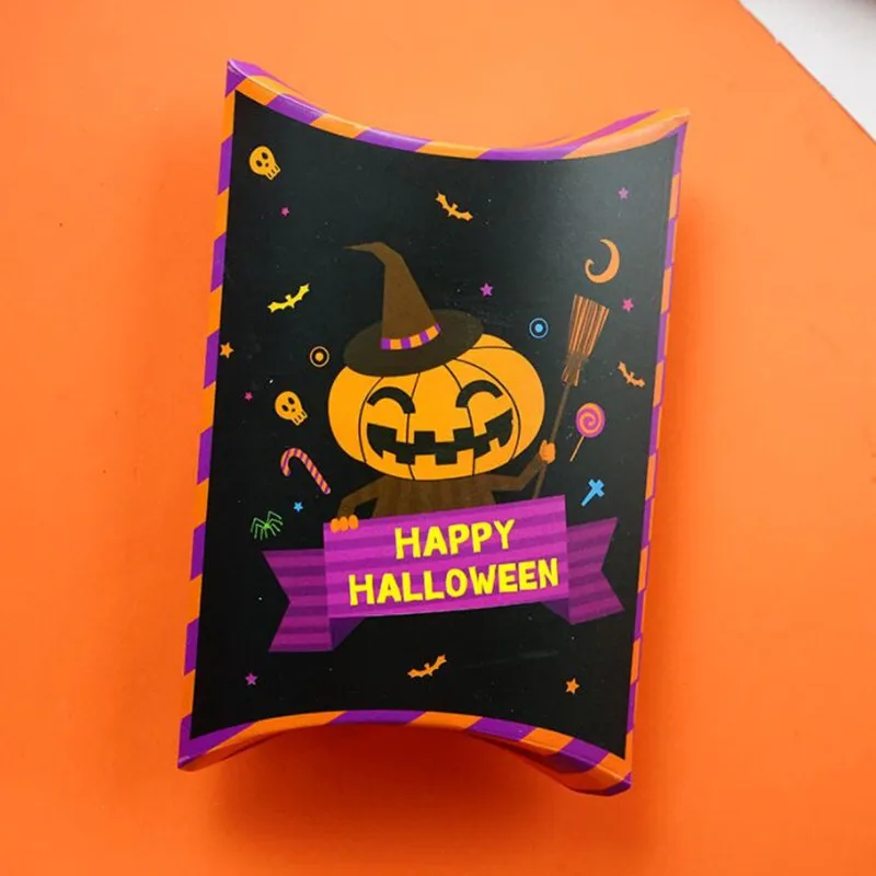 FeiLuan store10 шт 3 выбора мультяшных бумажных мешков для Хэллоуина, коробки для конфет,, креативная упаковка, подарочные коробки