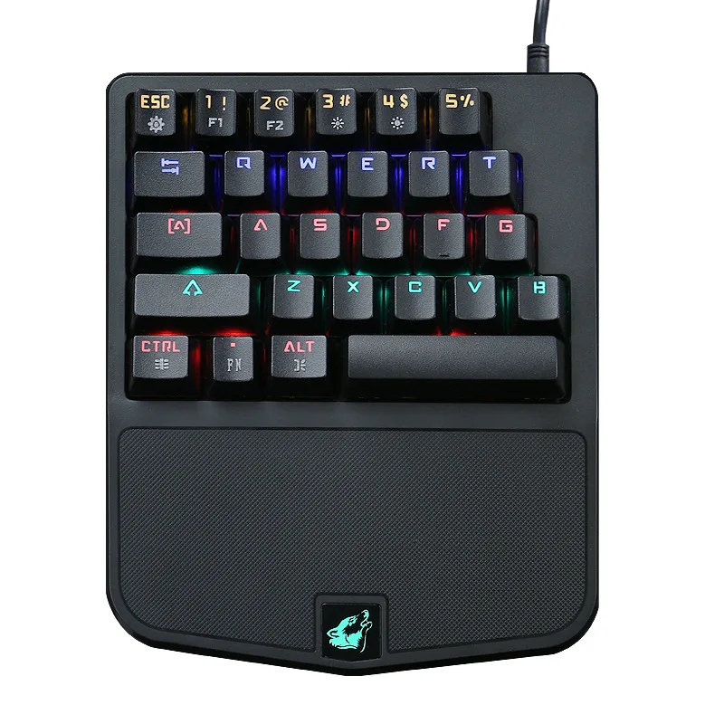 

Free Wolf K9 One-Handed Keyboard Keyclick Machinery Stranglehold Throne Hand Travel Jedi Survival Chicken Gaming Keyboard EBA