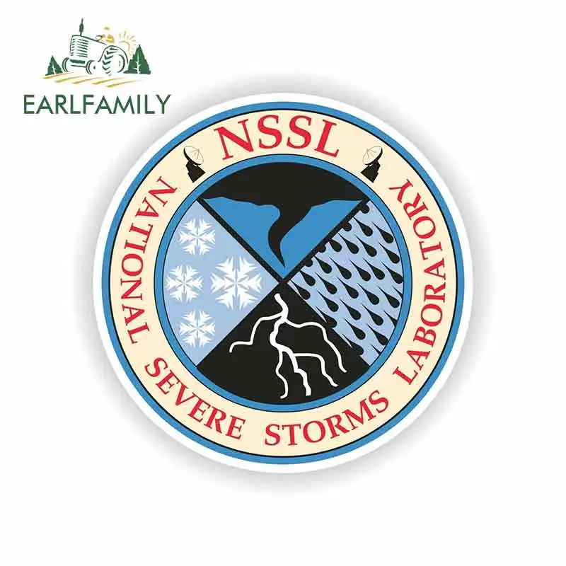 

EARLFAMILY 13cm x 13cm for Severe Storms Laboratory Oem Cartoon Car Stickers Vinyl Bumper RV VAN Car Accessories JDM Graphics