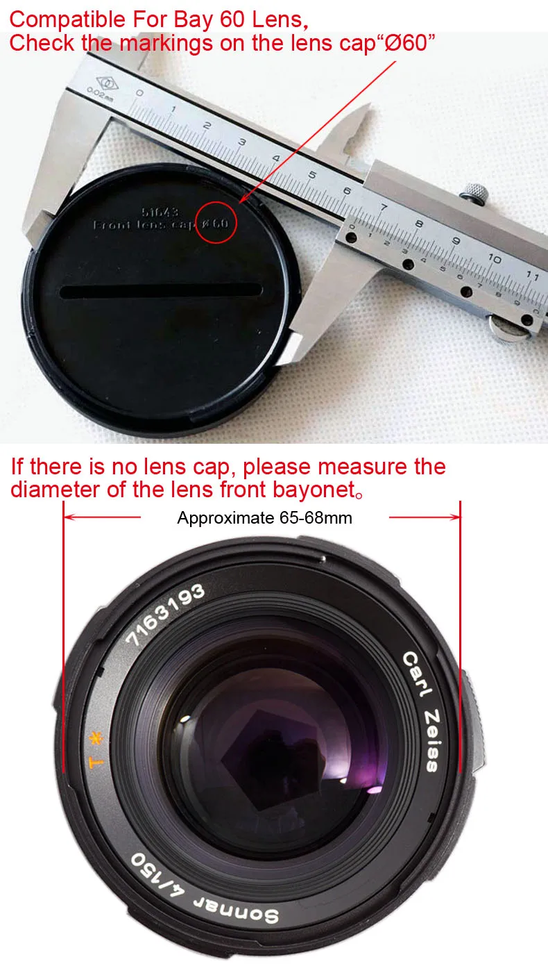 Capa da Lente para Hasselblad cf Cfe cb 6080 mm Baía 60 B60 6090 Lente - Image 3