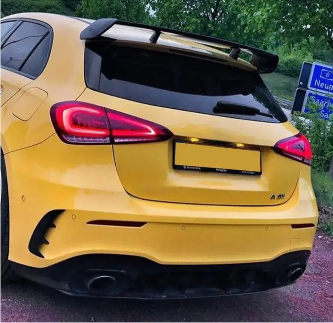 W177 углеродное волокно заднего крыла багажника спойлер для Mercedes-Benz W176 a-класс A200 A250 A300 A35