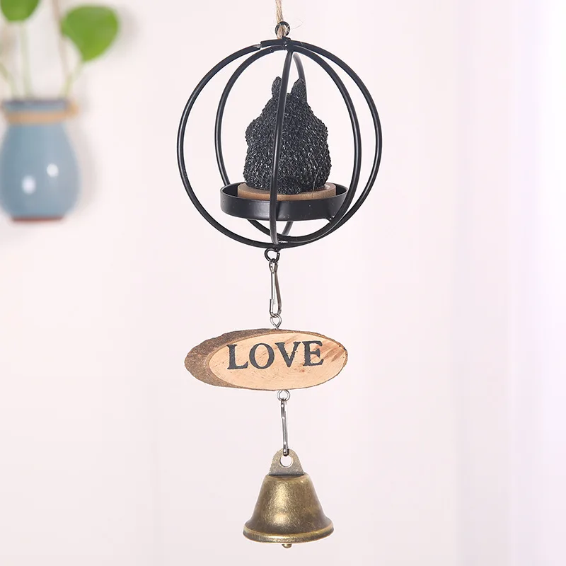 DIY Totoro Wind Chime домашний декор милая девушка украшение комнаты колокольчик кулон подарок на день рождения реалистичные смолы животных колокольчики