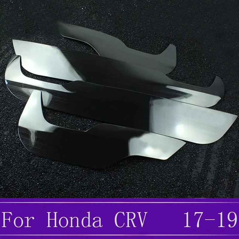 Подходит для Honda CRV нержавеющая сталь двери автомобиля анти Kick доска крышка наклейка декоративная отделка автомобиля Стайлинг Аксессуары