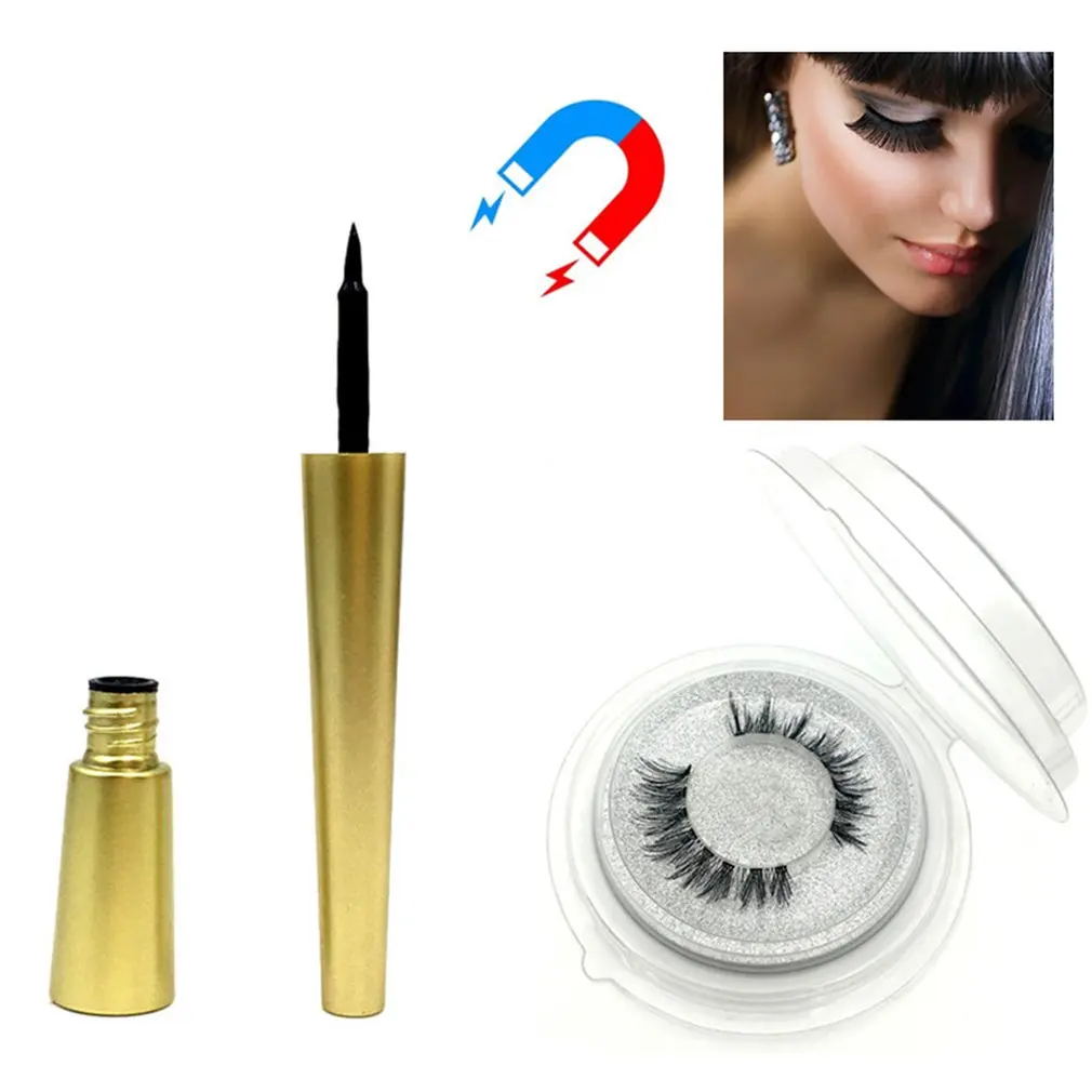 

Full Coverage Magnetic False Lashes Eyelashes Extension,Fake Lashes,Liquid Eyeliner,magnet false eyelashes,with tweezers, 1 set