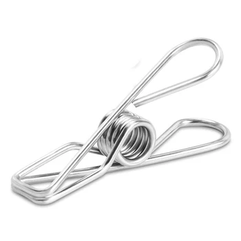 

100Pcs Stainless Steel Clothes Pegs Clothes Pins for Coat Pants Laundry Drying Pegs Beach Towel Clip Washing Towel