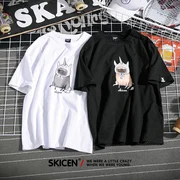 Hong Kong style Ulzzang куртки для пар, Мужская Весенняя бейсбольная форма свободного кроя в Корейском стиле Харадзюку с принтом смешанных цветов