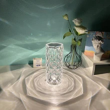 

LED Crystal Table Light Rose Light RGB 16color Night Light Touch Switch Romantic Diamond Atmosphere Light USB Bedroom Night LAMP