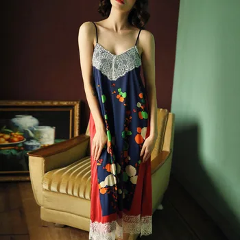 

Fashion Nightdress Ladies Summer Sleeveless Lace Cotton Plus Size Nightdress Korean Girls Sweet Home Clothing Lounge Nightgowns