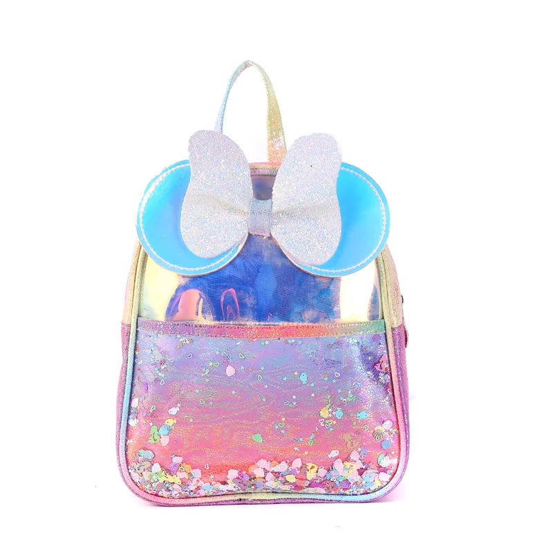 Unicorn transparent glitter backpack with wings