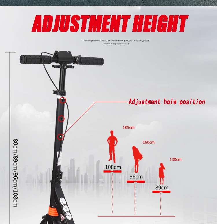 Big Wheel Scooter Youth Adult Scooter With Disc Brakes Double Shock Absorption, Foldable Commuter Scooter, Load 150Kg (Non-Electric) 25 Big Wheel Scooter Youth Adult Scooter With Disc Brakes Double Shock Absorption, Foldable Commuter Scooter, Load 150Kg (Non-Electric)