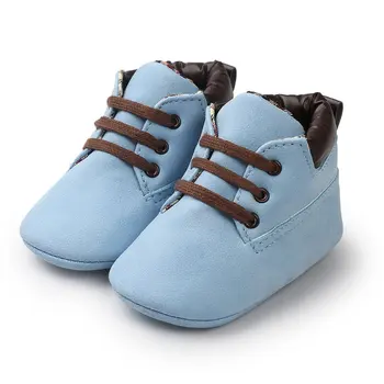 

OUTAD Baby Shoes Kids Children Casual Warm Lace-up Flat Shoes Solid Color Soft Soled Boots For Newborn Boys and Girls New Sale