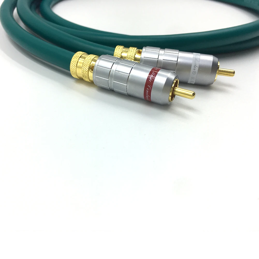 Colleimage Hifi Cardas RCA Interconnect Audio Cable Hifi 2 RCA Male To 2 RCA Male Interconnect Cable Preamp Headphone Amplifier