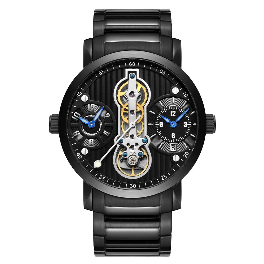 Reloj Hombre GUANQIN автоматический турбийон 3 Move men t Новинка 2020 Мужские механические часы скелетоны