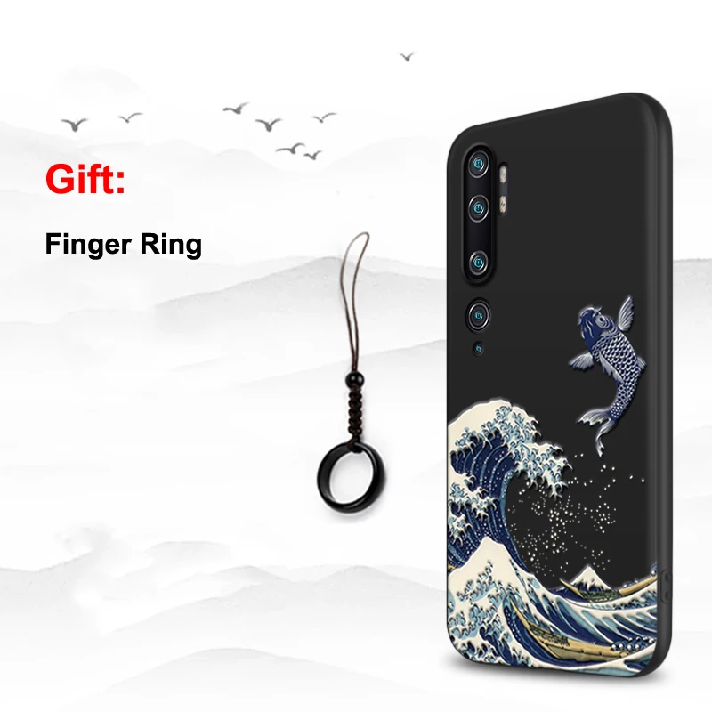 Чехол для Xiaomi Mi CC9 Pro CC9E A3 Lite Note 10 Poco X2 с рельефным 3d-рисунком матовый мягкий чехол