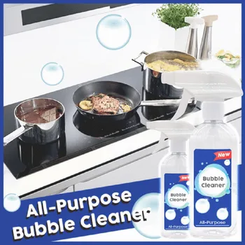 

40^1pc Kitchen Grease Cleaner Multi-Purpose Foam Cleaner All-Purpose Bubble Cleaner 200ml Spray Cleaner Set Home Cleaning Tool