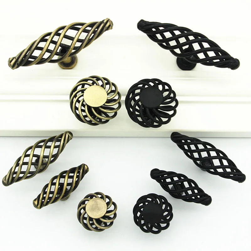 

Bathroom Door Handle Double Hole Cabinet Drawer Furniture Handle Wrought Iron Birdcage Handle Door Handle Door Handle Door Pull