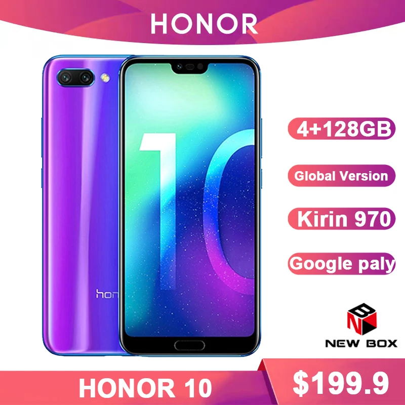 В наличии глобальная версия Honor 10 4G 128G смартфон 5 84 པmp AI Cam Kirin 970 Восьмиядерный NFC