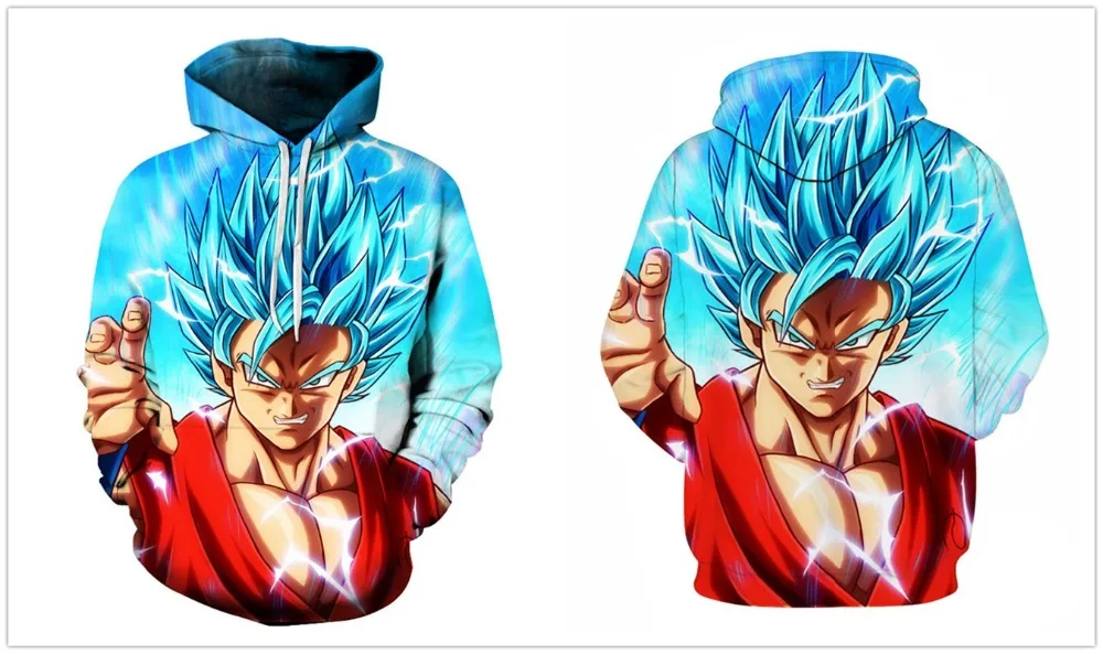 Dragon Ball Z Strong Goku 3D пуловер с капюшоном крутой мужской женский спортивный костюм уличная Толстовка Harajuku толстовки с капюшоном размера плюс