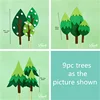 9pc felt trees