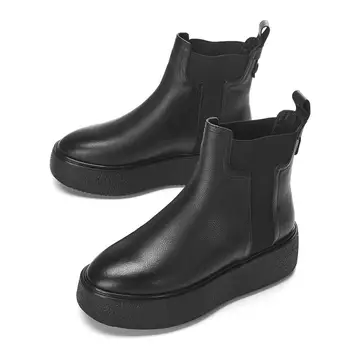 

Botas mujer ankle boots women's new winter shoes genuine leather high heels Chelsea boots bottes femme