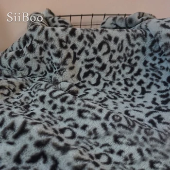 

siiboo 2020 fake rabbit hair fur fabric with leopard print for multi usage super soft touch Tejido de piel sintética sp6233