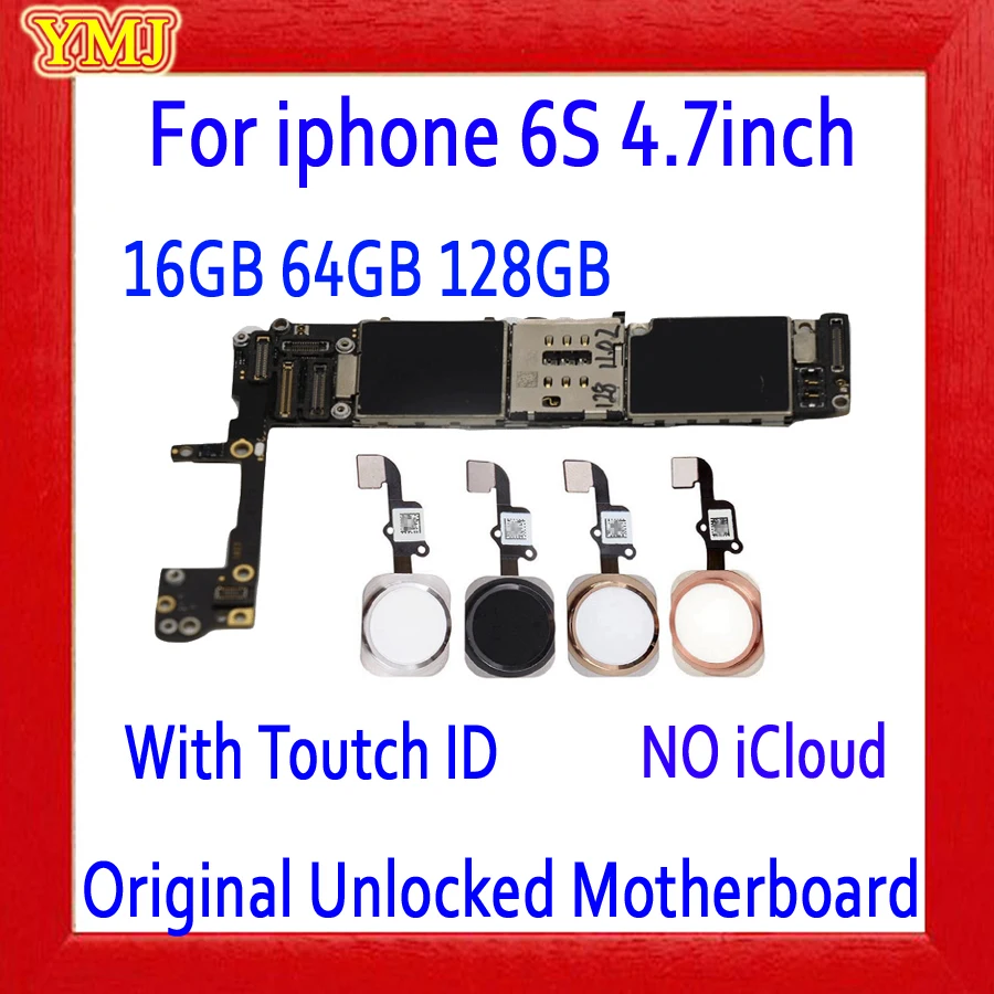 100% оригинальная разблокированная материнская плата для iphone 6S с/без сенсорного