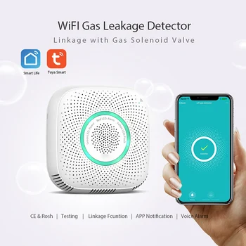 Wi-Fi Gas Leakage Detectors Alarm For Tuya Smart life Home Security System Wireless Remote Control Work With Manipulator Wi-Fi Gas Leakage Detectors Alarm For Tuya Smart life Home Security System Wireless Remote Control Work With Manipulator