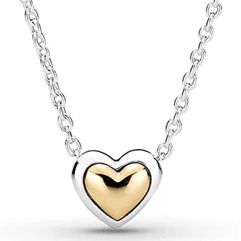Original Two Tone Domed Golden Heart 