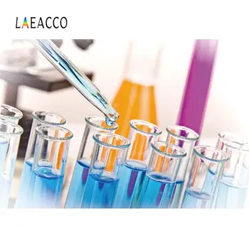 

Laeacco Laboratory Test Tubes Chemical Doctor Home Decor Pattern Photographic Background Photography Backdrop For Photo Studio