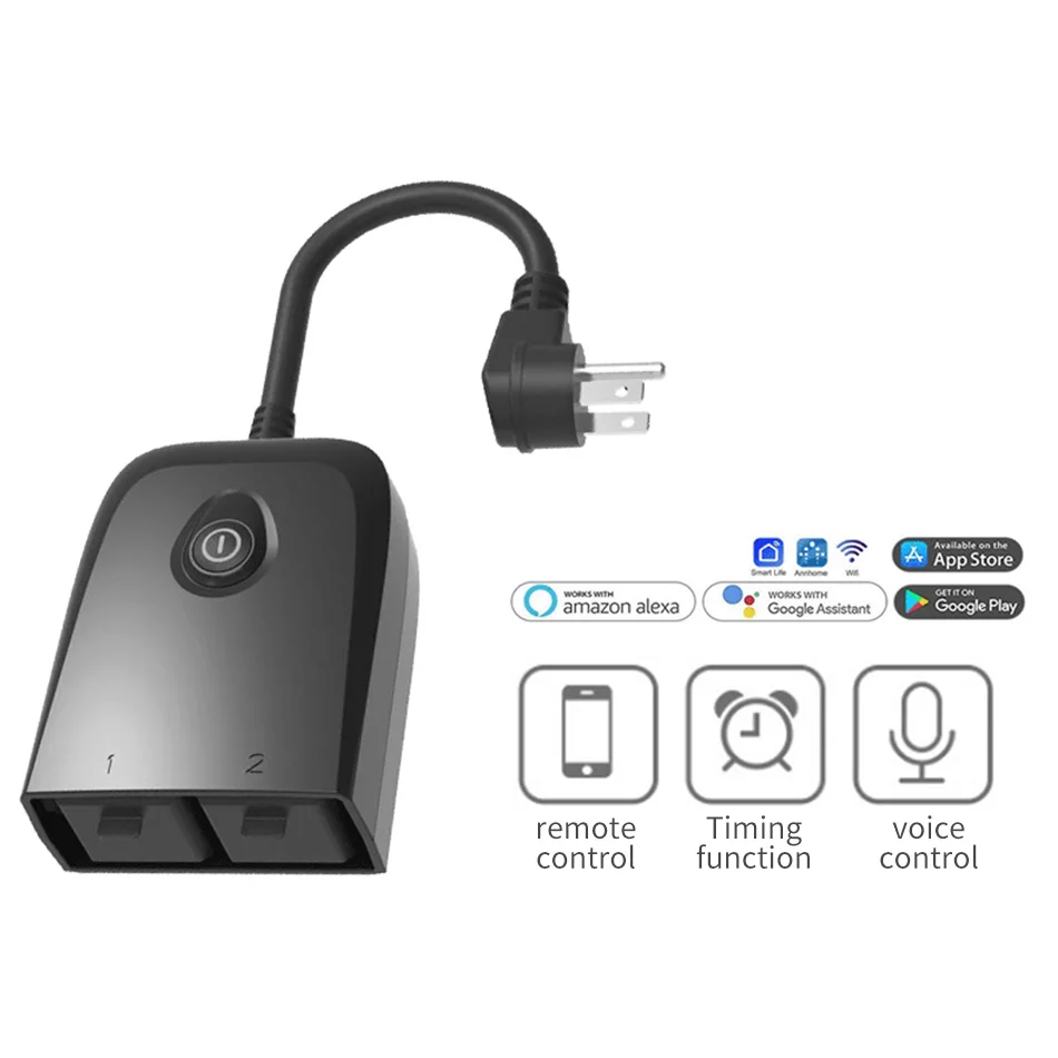 Works with Alexa and Google Home for Voice Control Wifi Outdoor Smart Outlet Plug Benuo Wireless Smart Plug Waterproof Outlet Socket with Timer Wifi Enable Smartphone APP Control from Anywhere Works with Alexa and Google Home for Voice Control Wifi Outdoor Smart Outlet Plug Benuo Wireless Smart Plug Waterproof Outlet Socket with Timer Wifi Enable Smartphone APP Control from Anywhere