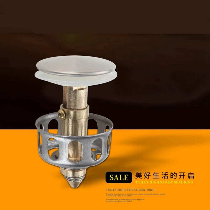 Universal Wash Basin Bounce Drain Filter Sink Vanity Stopper Bathroom Accessories Bathtub Plug Trap Hair Catcher Faucet | Обустройство