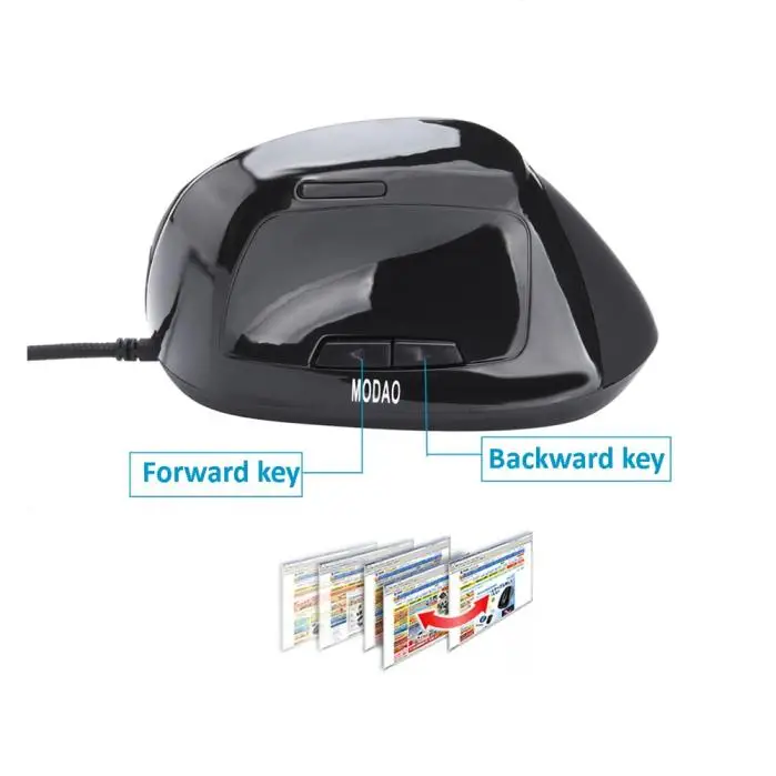USB Проводная мышь стиль 6 клавиш USB Проводная вертикальная мышь с dpi светодиодный светильник индикатор оптическая мышь для ПК ноутбука# D2