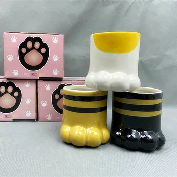 

Cat Foot Ceramic Mug Cute Cat Foot Cup Personality Coffee Cup
