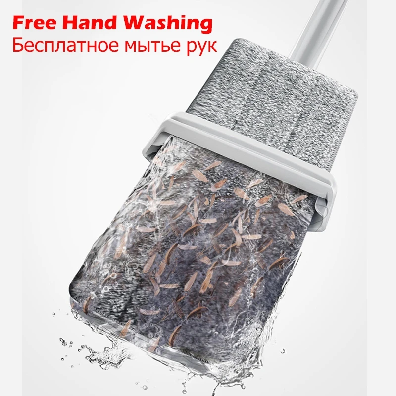 Comprar 2019 nuevo 2 en 1 fregona pulverizadora gratis lavado a mano fregona plana 360 perezoso mopa mágica giratoria con limpiador de piso exprimidor limpieza del hogar