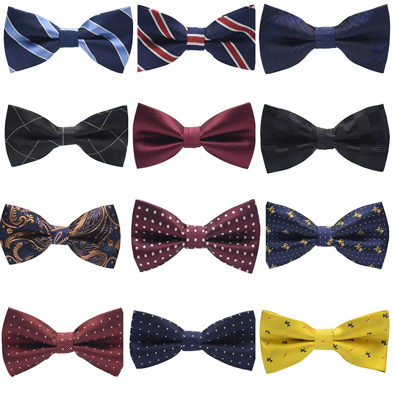 

Men Shirt Bow Tie Wedding Groom Bow Uniform Detachable Collar Fashion Print Butterfly Tie Accessories for Men