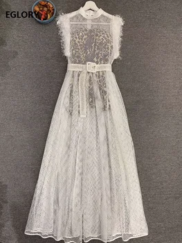 

White Black Long Dress 2020 Spring Summer Sexy Party Evening Women Sexy Wild Leopard Print Patchwork Sleeveless Long Maxi Dres