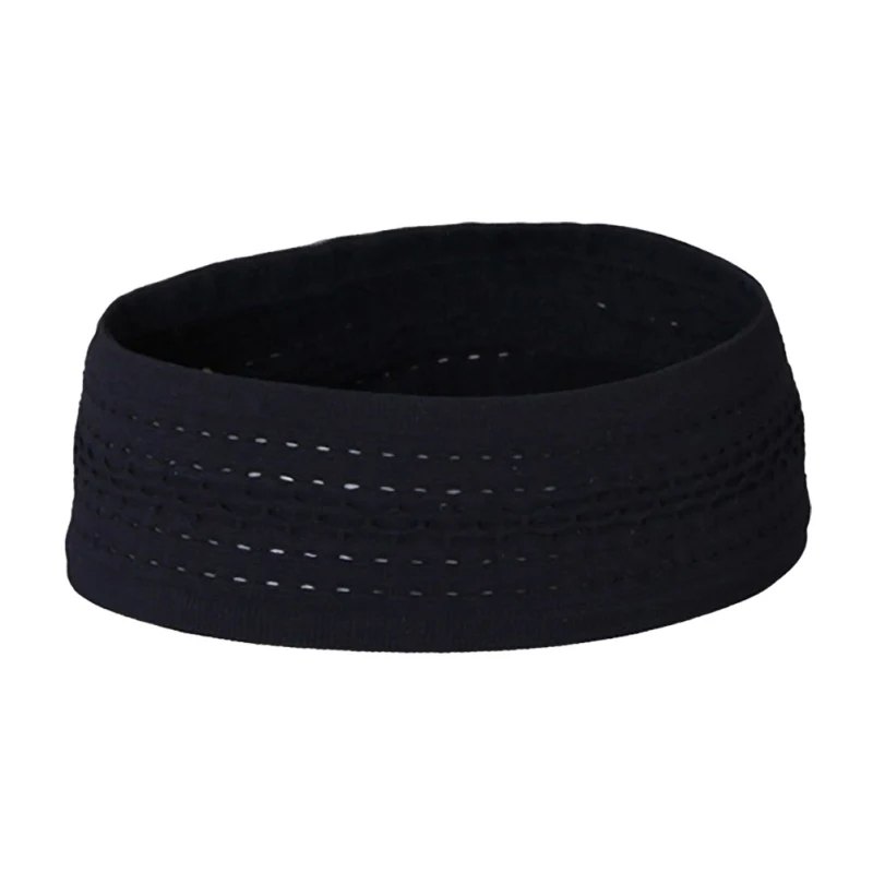 Головные повязки для йоги спортивная эластичная широкая головная повязка эластичная дышащая бесшовная впитывающая велосипедная Беговая пот головной платок - Цвет: Black