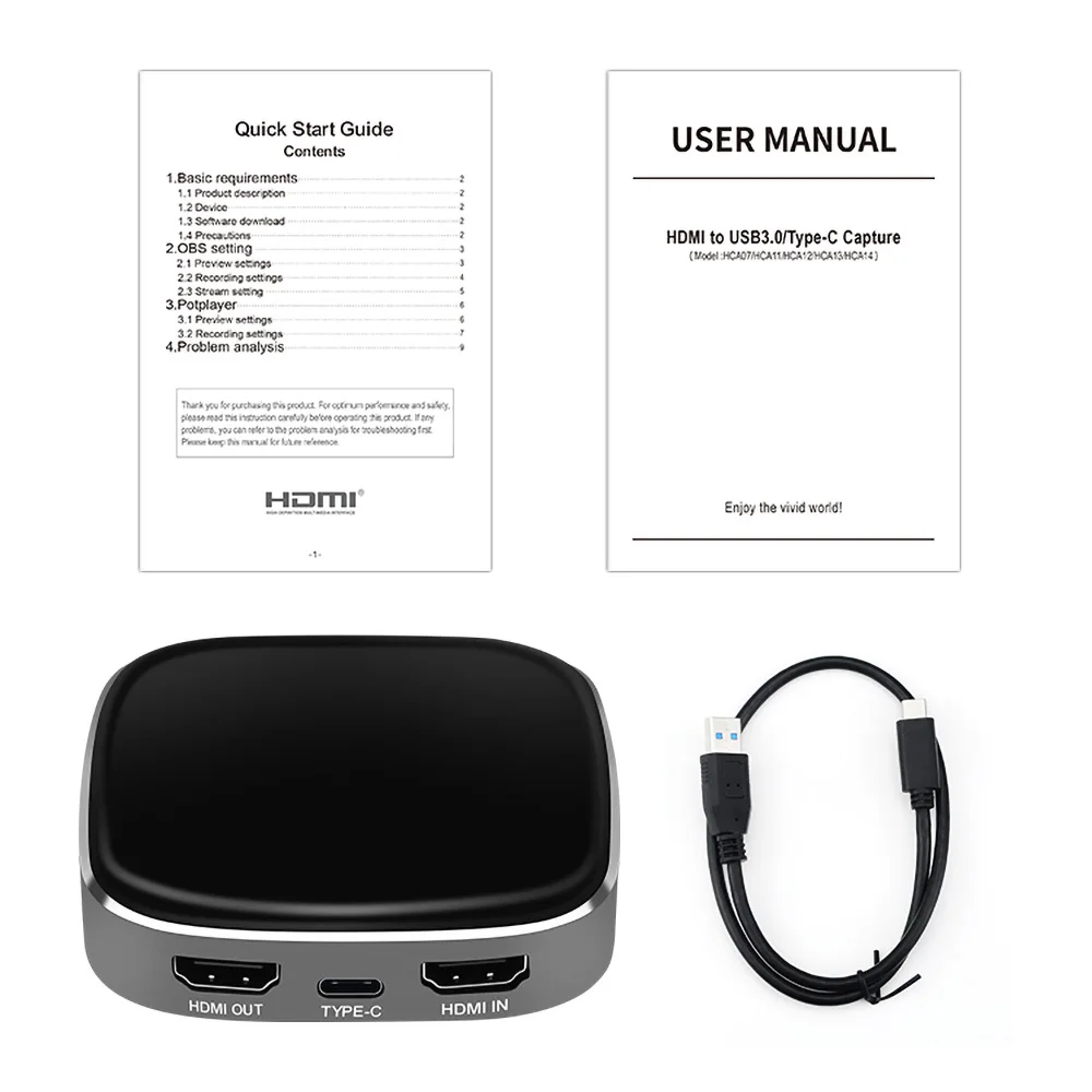 Kebidumei 4K60Hz HDMI type C к USB3.0 карта видеозахвата игровой поток Live Video Capture Box для Xbox, PS4/видеокамеры