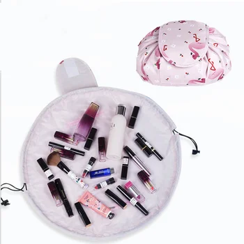 

Women Drawstring Toiletry Bag Cosmetic Bag Travel Makeup Bag Organizer Make Cosmetic Case Storage Pouch Toiletry Beauty Kit Box