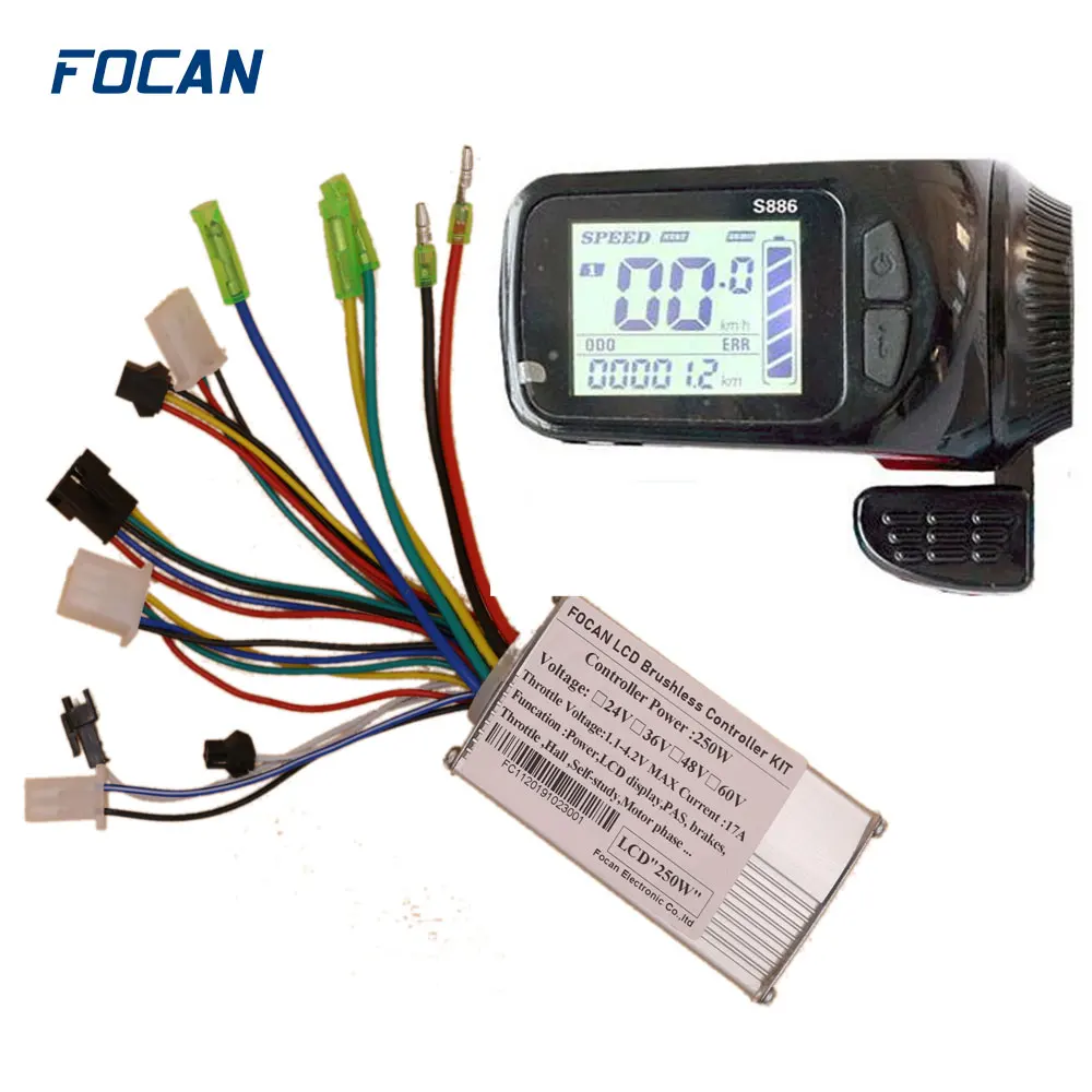 24V/36V/48V 250W Bürstenloser Motor Controller LCD Panel Kit für E-Bike Scooter 24V/36V/48V 250W Bürstenloser Motor Controller LCD Panel Kit für E-Bike Scooter