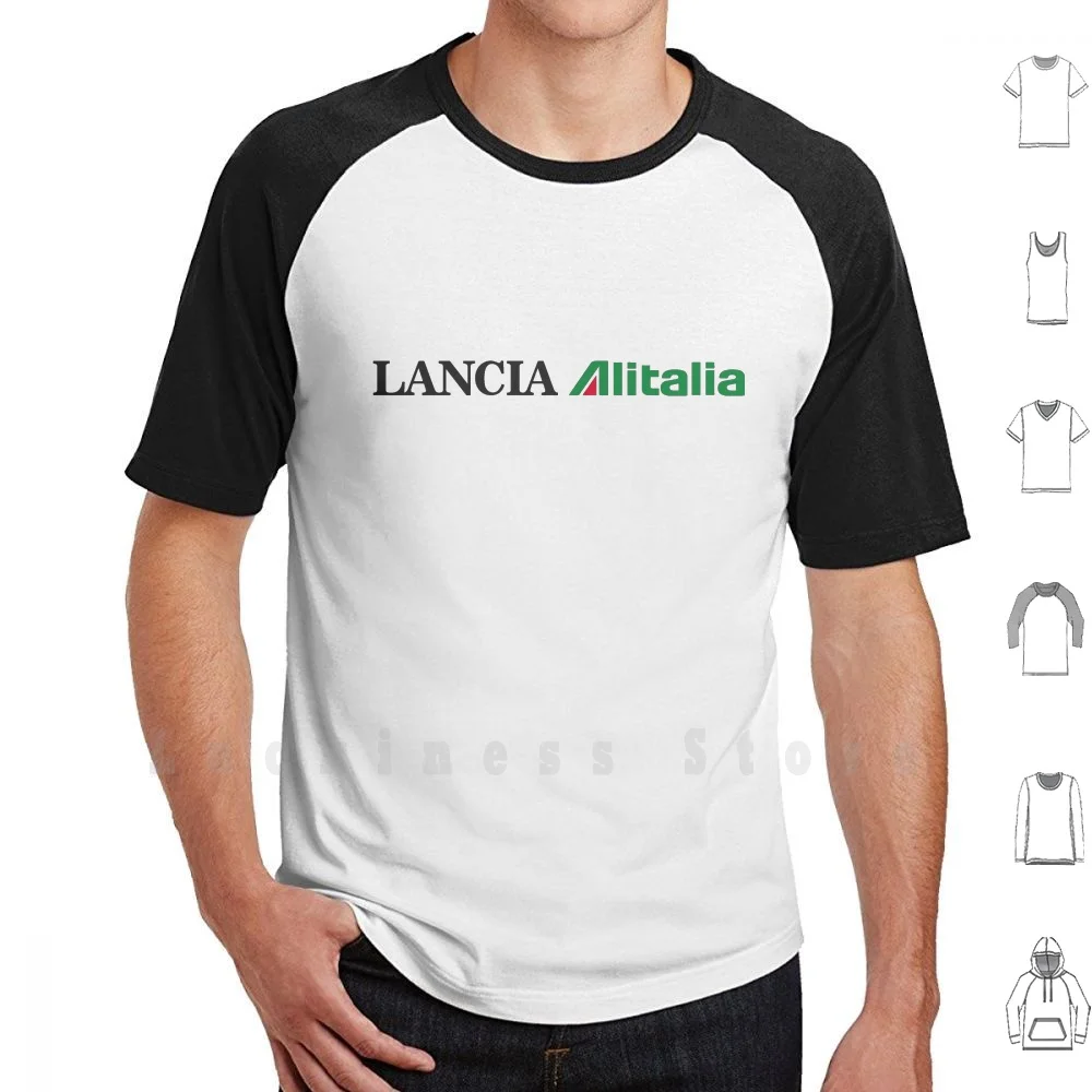 Lancia Bandiera Italia T Shirt Cotone Fai Da Te Big Size S-6Xl Lancia Delta Hf Integra S4 Thema Stratos 037 Abarth Car Racing Rally Wrc B
