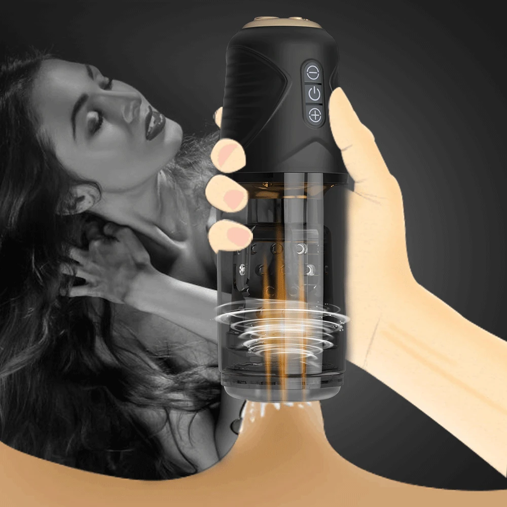 Male Masturbator Automatic With Vibration Telescopic Rotation Electrical Realistic 3D Textured Vagina Stroker Sex Toys For Men | Красота и